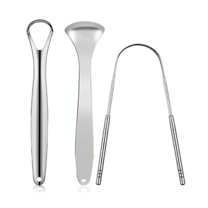 Grattoir À Langue En Acier Inoxydable 3 pièces
